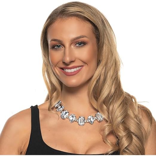 Collar de diamantes de imitación