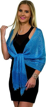 Glitter Lightweight So Soft Shawl Turquesa