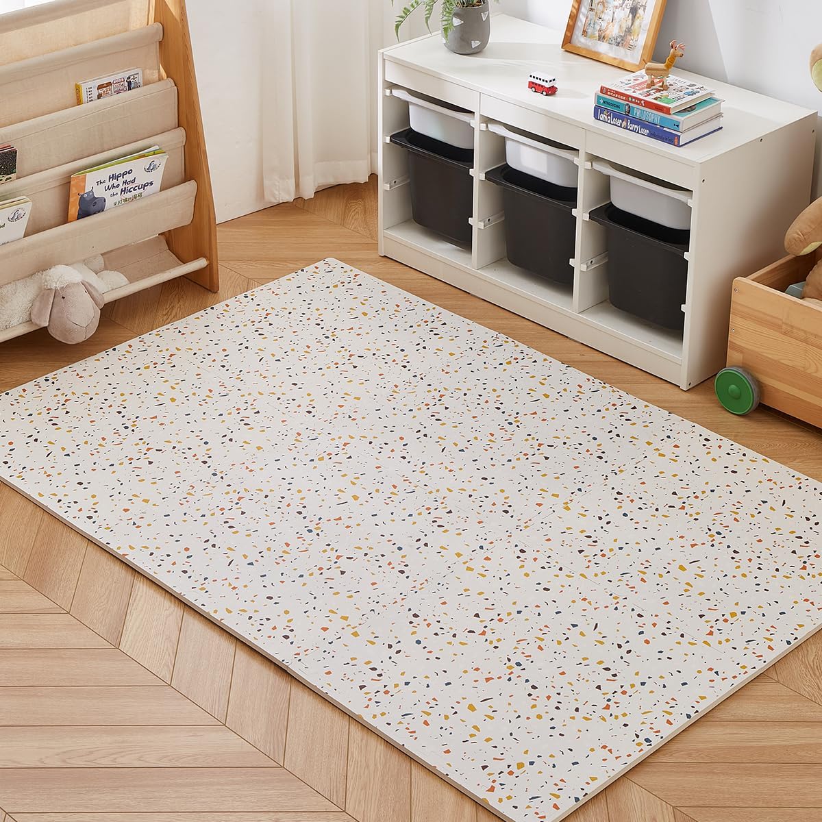 Alfombra de juego con diseño de 6 piezas - Naranja