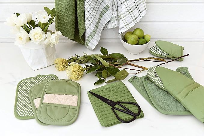 Oven Mitt With Silicone Dots Cactus 13"