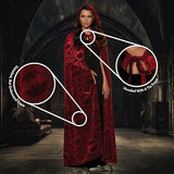 Capa con Capucha de Vampiro Roja