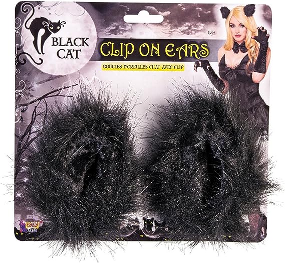 Orejas de gato negras con clip