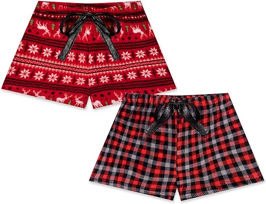 Pijama de forro polar de peluche, pantalón corto, paquete de 2 II