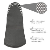 Manopla de horno con puntos de silicona Grafito 33 cm