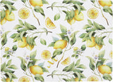 Limones en acuarela – Manteles individuales de corcho y fibra de madera – Juego de 4