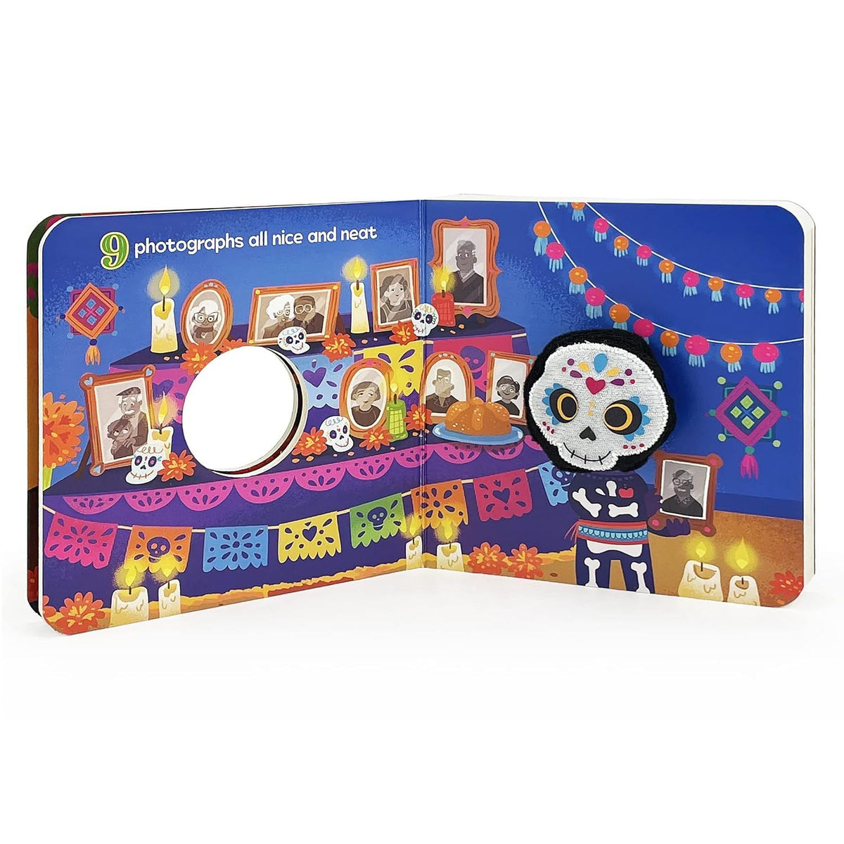 Libro de perritos de juguete del Día de los Muertos