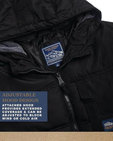 Double Needle Quilted Puffer Black