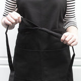 Delantal liso negro 28 x 34