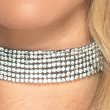 Gargantilla de diamantes de imitación