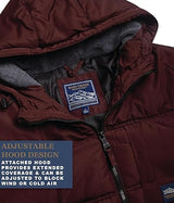 Double Needle Quilted Puffer Oxblood