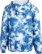 Geo Tie Dye Windbreaker Blue