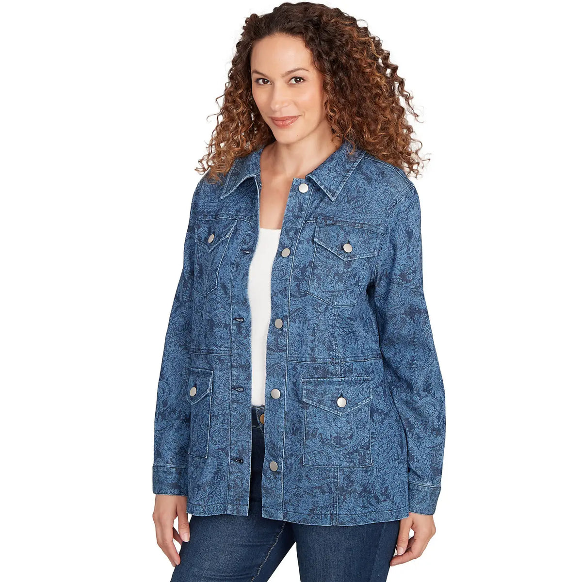 Chaqueta utilitaria de mezclilla elástica Paisley - Ruby Rd