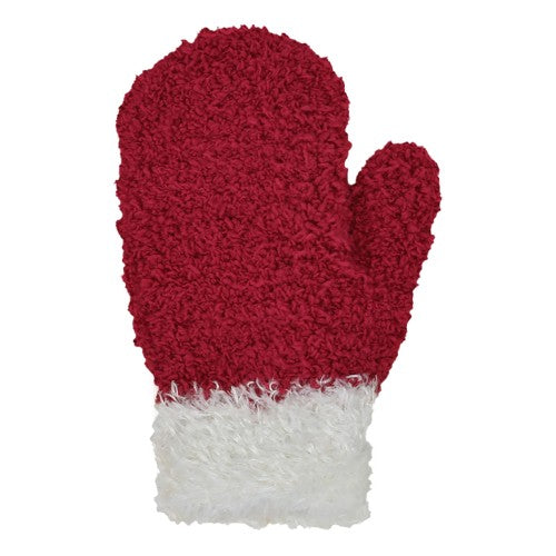 MANOPLA ELÁSTICA MICROCHENILLE ROJA PARA BEBÉ