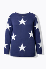 Sweater Stars Navy/White - Ninety