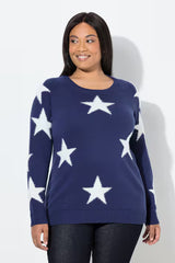 Sweater Stars Navy/White - Ninety