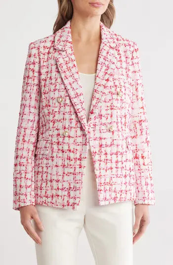 Traje pantalón rosa rojo / blanco brillante - Nanette Lepore
