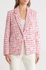 Traje pantalón rosa rojo / blanco brillante - Nanette Lepore