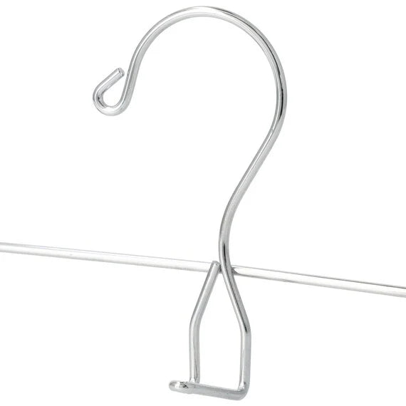 Colgador de gel para pantalones y faldas S/6, blanco/cromado