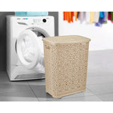 Cesto de lavandería de encaje beige 65L