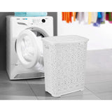 Cesto de ropa sucia de encaje blanco - 65L