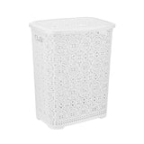 Cesto de ropa sucia de encaje blanco - 65L
