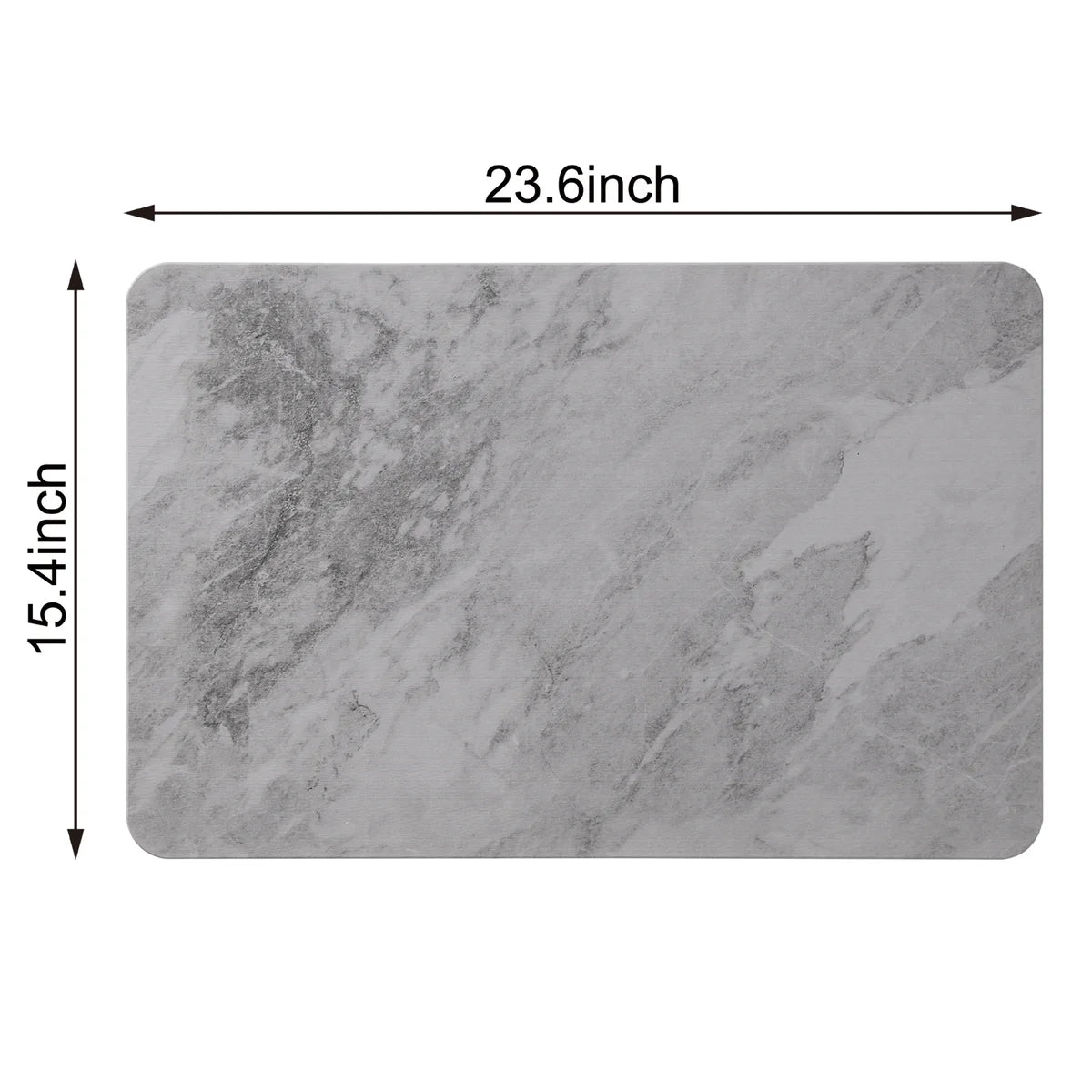 Mármol gris - Alfombrilla de baño de piedra