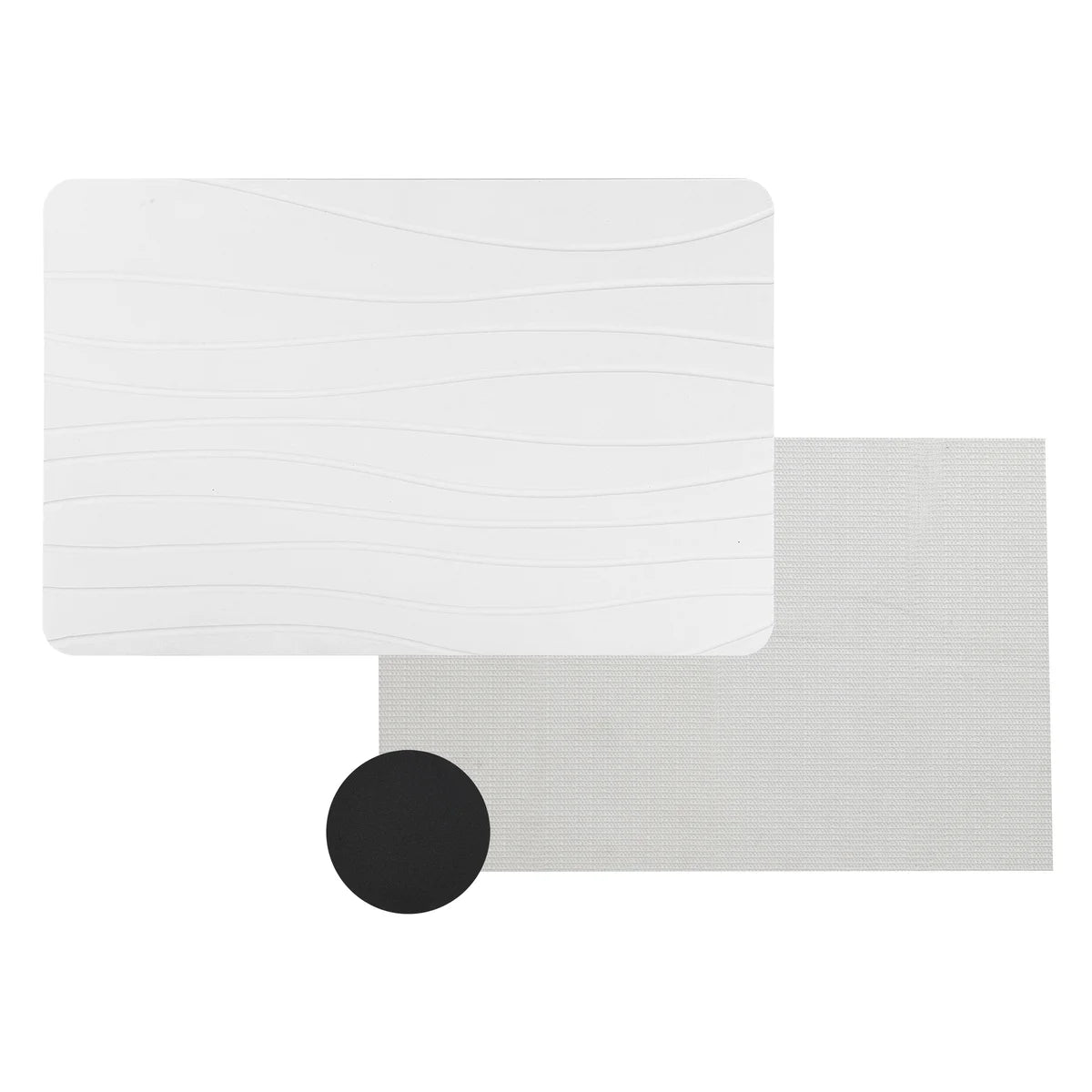 Off White - Alfombrilla de Baño Wave Stone