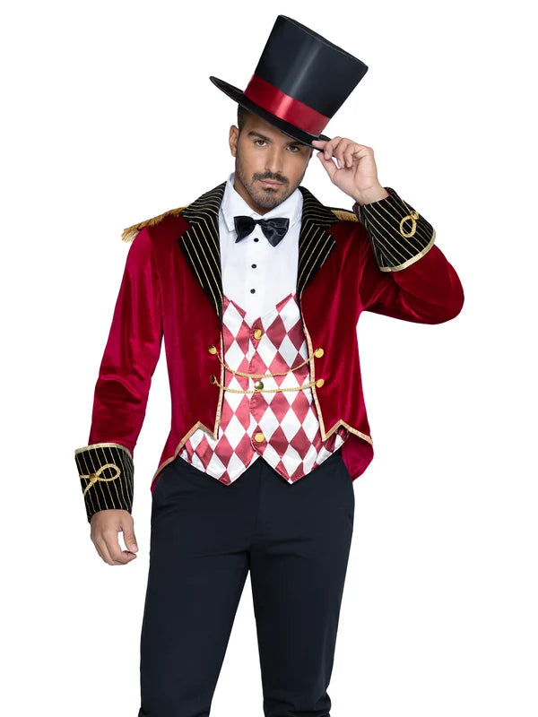 Disfraz de maestro de ceremonias de circo para hombre