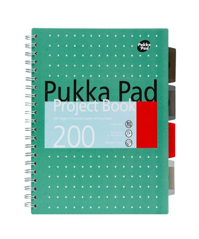 Cuaderno de espiral con diseño de proyecto en verde metálico, tamaño carta de EE. UU.