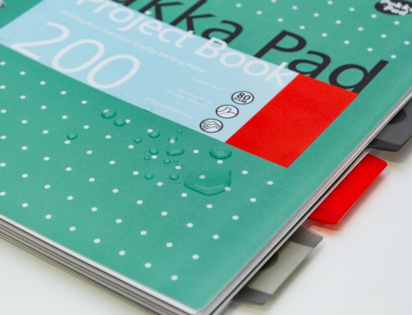 Cuaderno de espiral con diseño de proyecto en verde metálico, tamaño carta de EE. UU.