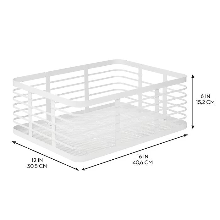Basket 16 x 12 x 6 White
