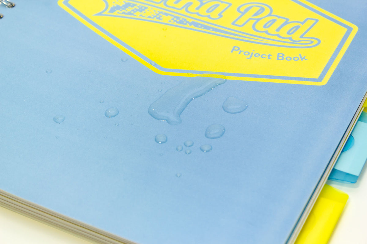 Cuaderno de proyectos azul pastel tamaño B5