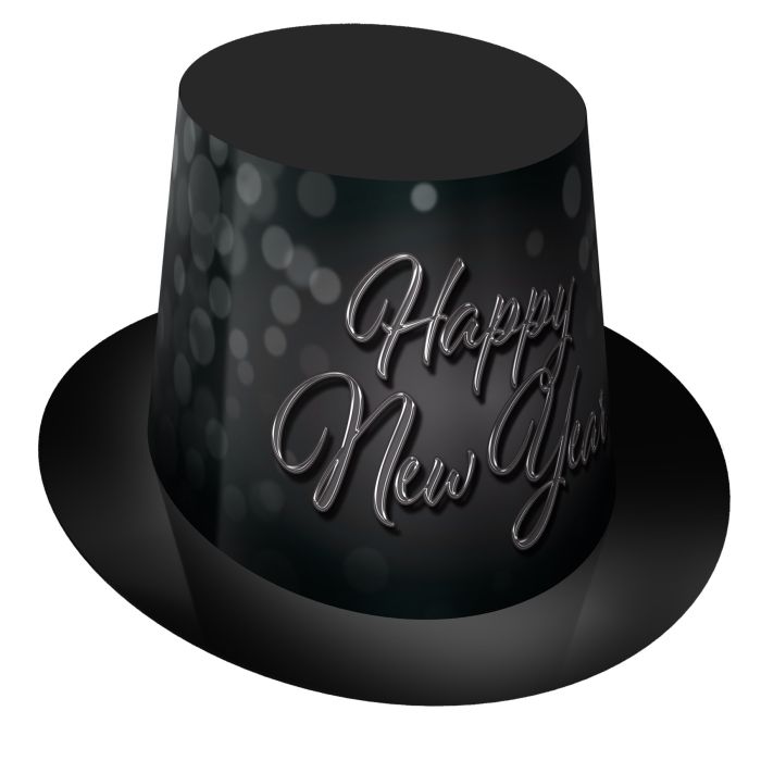Sombrero de copa de Año Nuevo Blackout