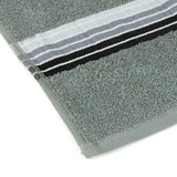 Bath Towel Ombre Stripe Light School Grey 27x52