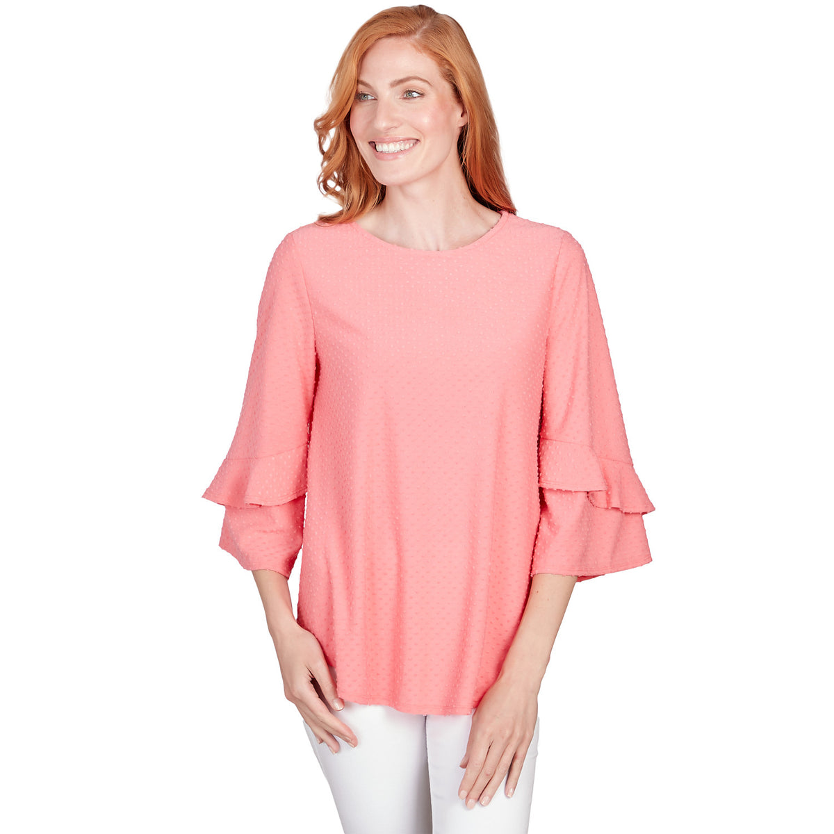 Top de Fiesta Liso con Textura Swiss Dot - Ruby Rd
