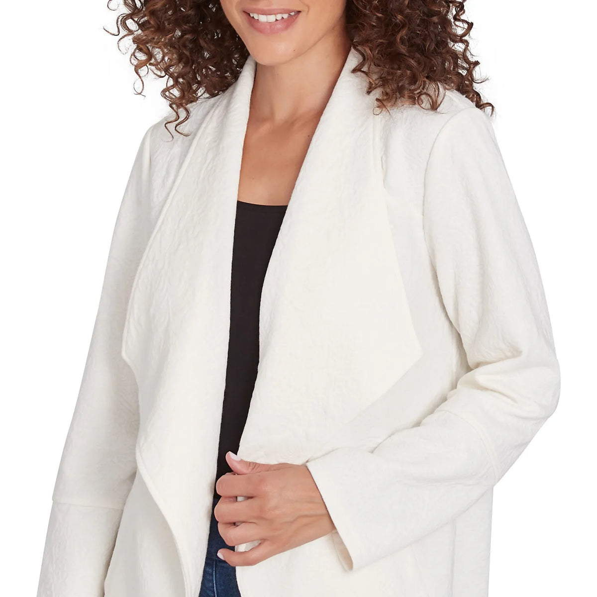 Chaqueta de Punto Acolchada Winter Scroll Color Marfil - Ruby Rd