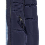 Heavy Puffer Faux Fur Hood Navy