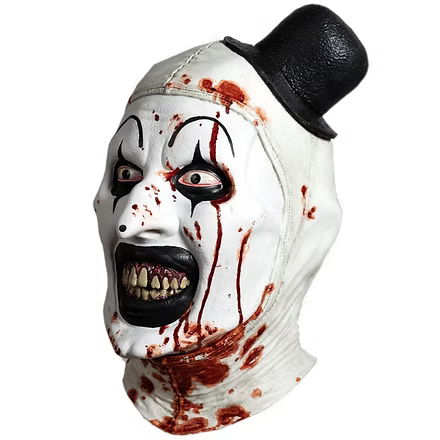 TERRIFIER 3 – MÁSCARA PREMIUM DE LÁTEX DE BLOODY ART THE CLOWN