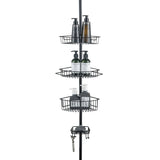 Matte Black - 4-Tier Corner Tension Pole Shower Caddy