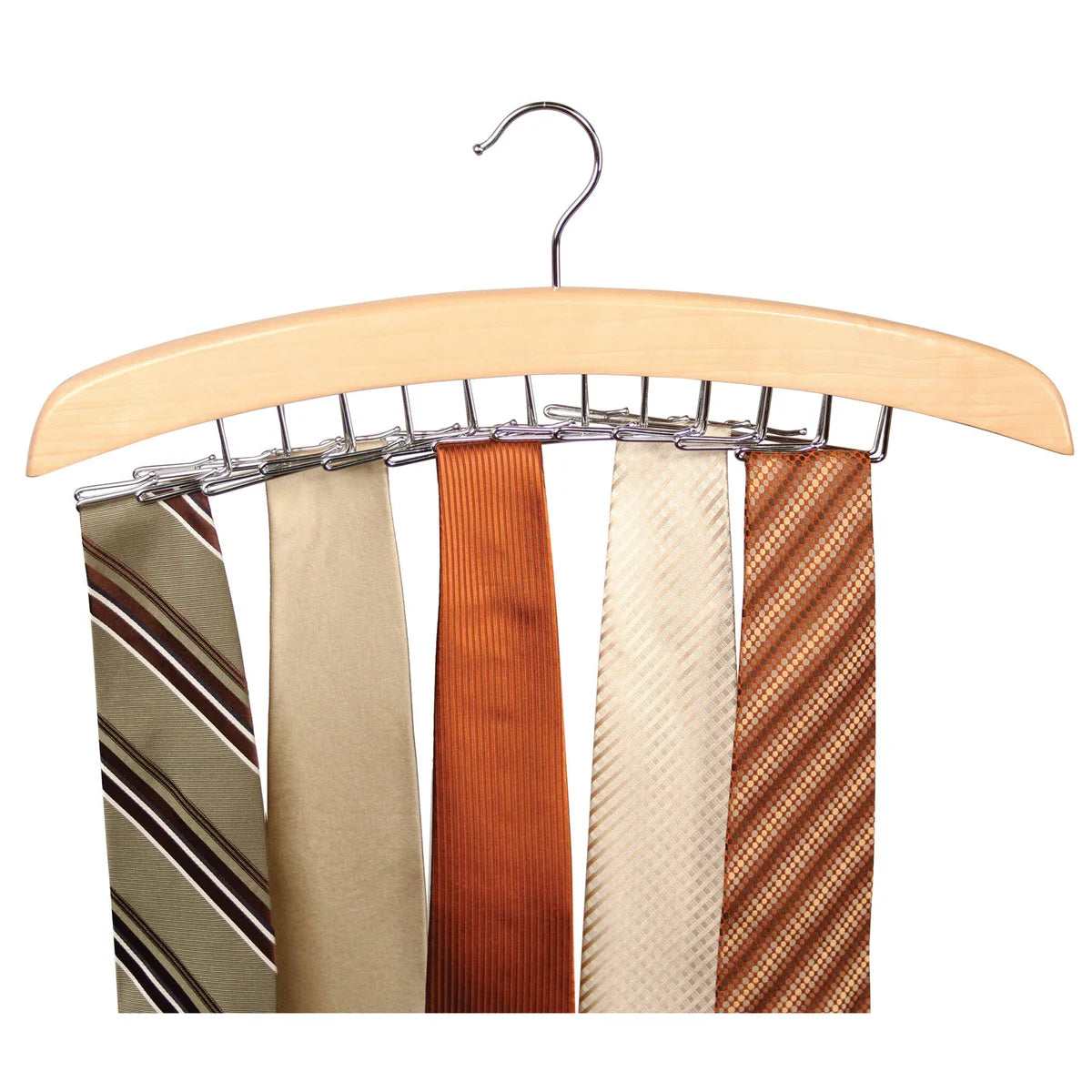 Natural - Colgador de corbatas : 24 Perchas
