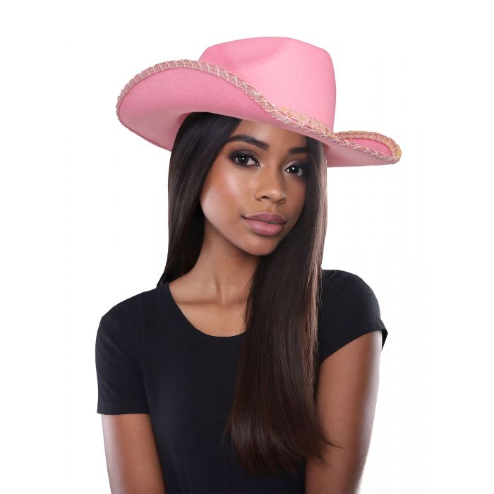 Sombrero Vaquero de Lentejuelas Rosa