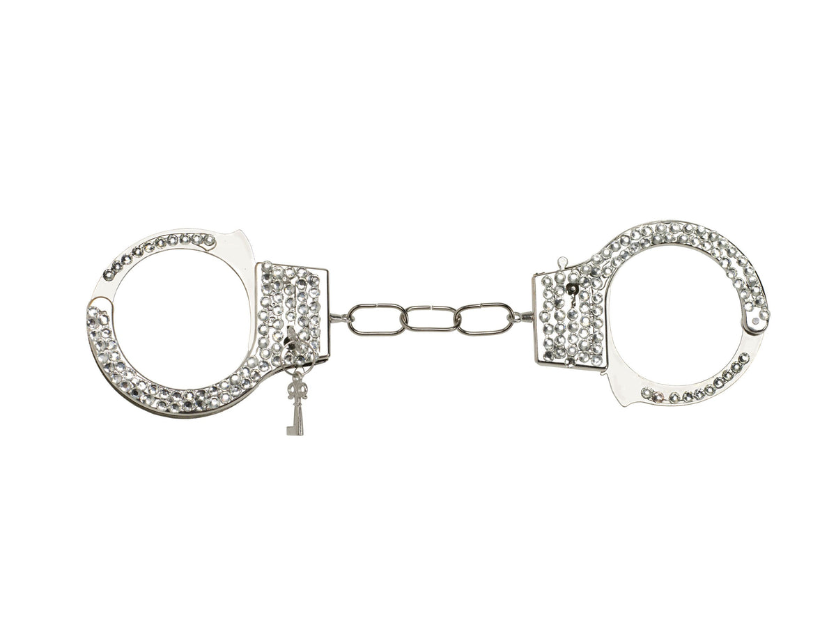 Rhinestone Handcuffs Silver
