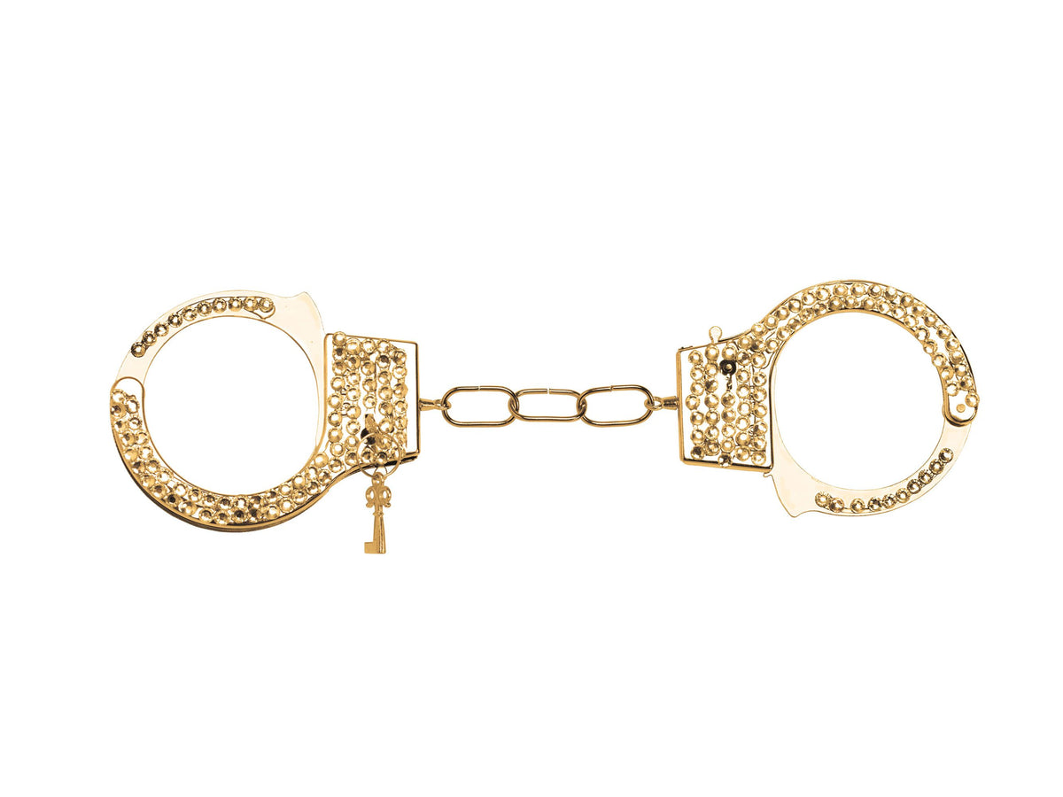Rhinestone Handcuffs Gold