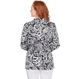 Chaqueta a presión de chermés estampado floral