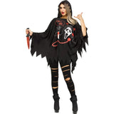 Poncho con capucha de Ghost Face - Adulto