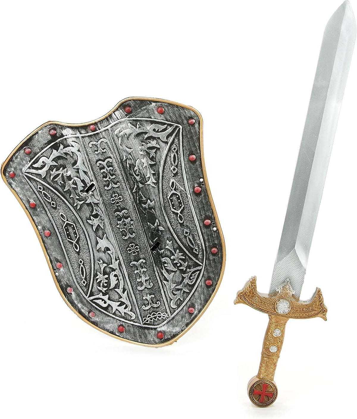 Escudo y espada ornamentados