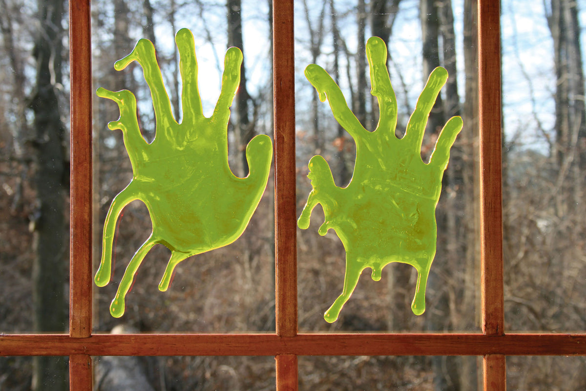Manos de Goteo de Sangre de Zombi Verde