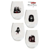 Ghost Face Wine Tumbler Set/4