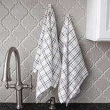 Check Kitchen Towel Graphite 18 x 28