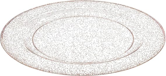 9" Plate Glitter Rose Gold